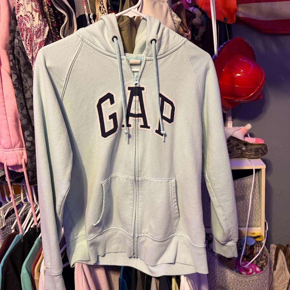 GAP Light Mint Green Hoodie Jacket